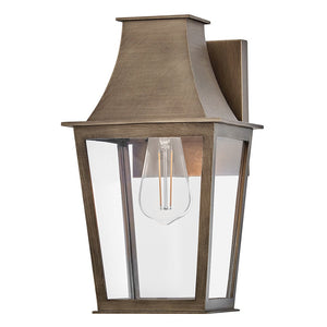 Alloy 7" One Light Small Wall Mount Lantern, Burnished Bronze