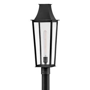 Alloy 8" One Light Large Post Top Lantern, Black