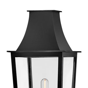Alloy 8" One Light Large Post Top Lantern, Black