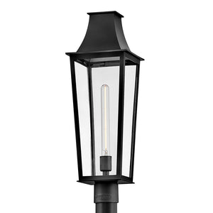 Alloy 8" One Light Large Post Top Lantern, Black