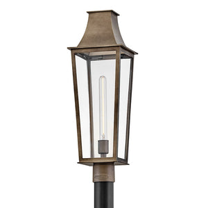Alloy 8" One Light Large Post Top Lantern, Burnished Bronze