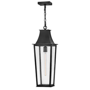 Alloy 8" One Light Large Hanging Lantern, Black