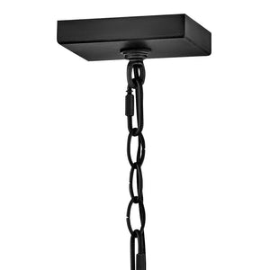 Alloy 8" One Light Large Hanging Lantern, Black