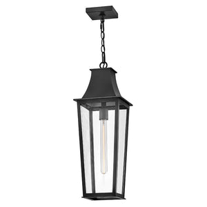 Alloy 8" One Light Large Hanging Lantern, Black