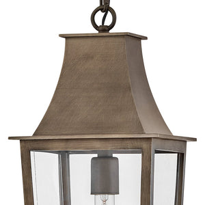 Alloy 8" One Light Large Hanging Lantern, Burnished Bronze