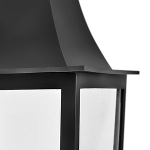 Alloy 7" One Light Large Wall Mount Lantern, Black