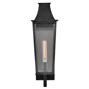 Alloy 7" One Light Large Wall Mount Lantern, Black