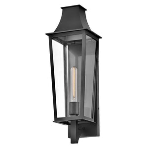 Alloy 7" One Light Large Wall Mount Lantern, Black