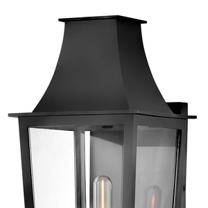 Alloy 8" One Light Large Wall Mount Lantern, Black