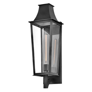 Alloy 8" One Light Large Wall Mount Lantern, Black