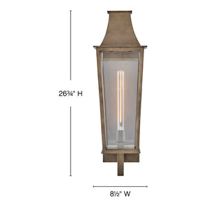 Alloy 8" One Light Large Wall Mount Lantern, Burnished Bronze