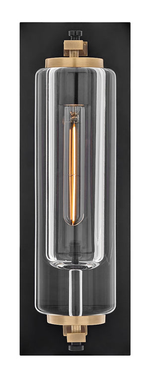 Glaze 6" One Light Medium Wall Mount Lantern, Black