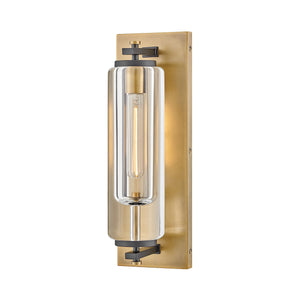 Glaze 6" One Light Medium Wall Mount Lantern, Heritage Brass