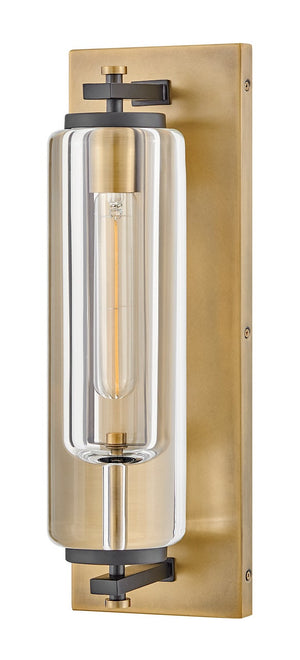 Glaze 6" One Light Medium Wall Mount Lantern, Heritage Brass