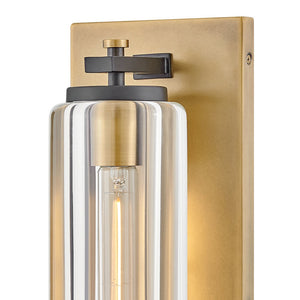 Glaze 6" One Light Medium Wall Mount Lantern, Heritage Brass