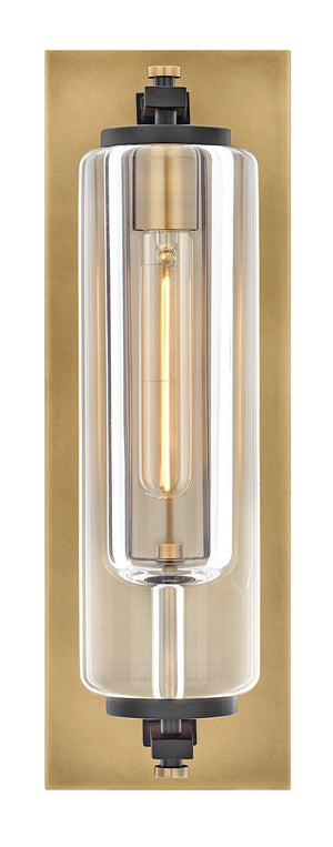 Glaze 6" One Light Medium Wall Mount Lantern, Heritage Brass