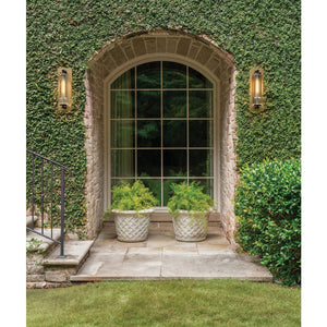 Glaze 6" One Light Medium Wall Mount Lantern, Heritage Brass