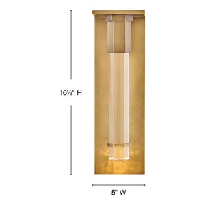 Cecily 5" Medium Wall Mount Lantern, Heritage Brass