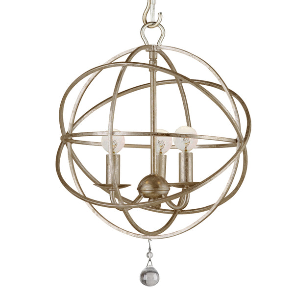 Soleil 12.5'' Three Light Mini Chandelier, Antique Silver - Alternate Product Image 1.jpg