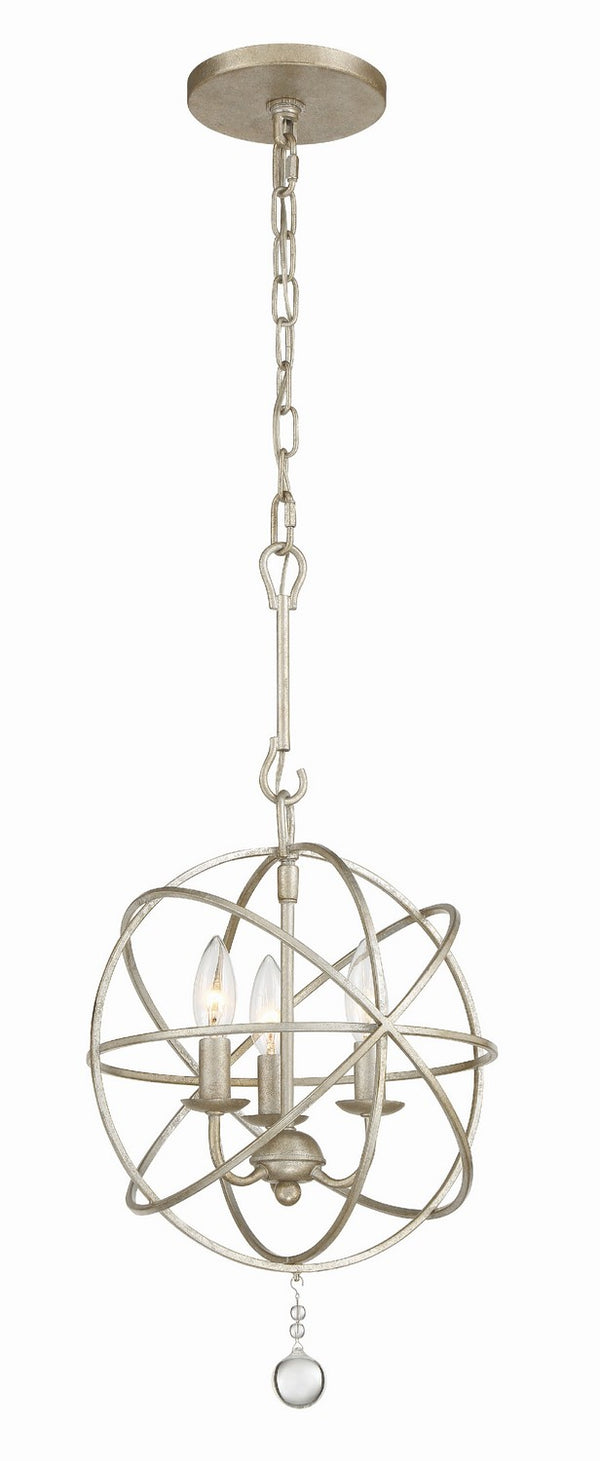 Soleil 12.5'' Three Light Mini Chandelier, Antique Silver - Main Product Image.jpg