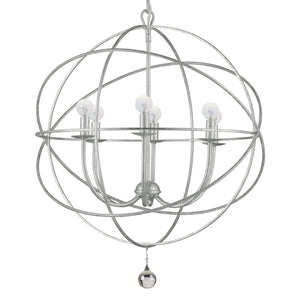 Soleil 22.5'' Six Light Chandelier, Antique Silver - Alternate Product Image 1.jpg