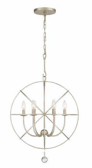 Soleil 22.5'' Six Light Chandelier, Antique Silver - Alternate Product Image 3.jpg