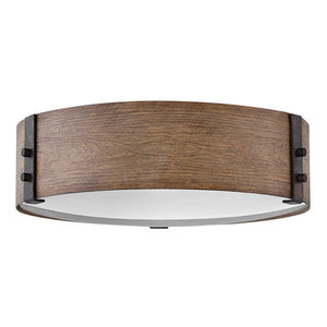 Cipher 15" Three Lights Medium Flush Mount, Sequoia
