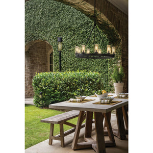 Cipher 30" Nine Lights Medium Single Tier Chandelier, Black