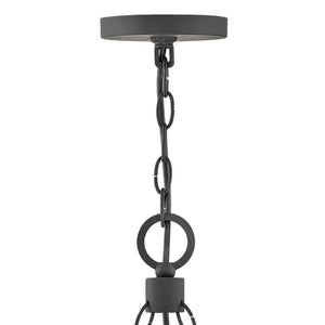 Cipher 30" Nine Lights Medium Single Tier Chandelier, Aged Zinc