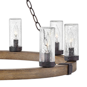 Cipher 30" Nine Lights Medium Single Tier Chandelier, Sequoia
