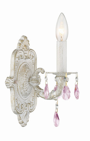 Maison Parisienne 6.25'' One Light Crystal Wall Sconce, Antique White Rose Hand Cut Crystal - Main Product Image.jpg