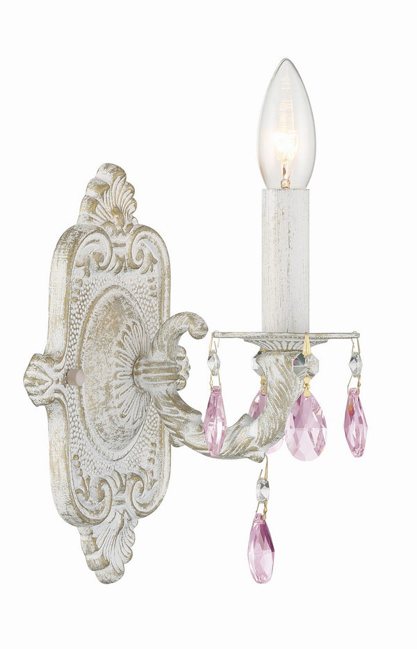 Maison Parisienne 6.25'' One Light Crystal Wall Sconce, Antique White Rose Hand Cut Crystal - Main Product Image.jpg