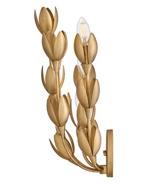 Flora 7" Three Lights Medium Sconce, Burnished Gold