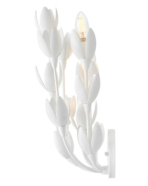 Flora 7" Three Lights Medium Sconce, Textured Plaster