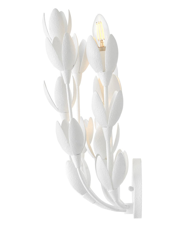 Flora 7" Three Lights Medium Sconce, Textured Plaster