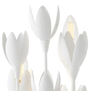 Flora 7" Three Lights Medium Sconce, Textured Plaster