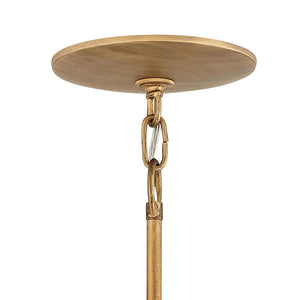 Flora 20" Three Lights Medium Convertible Semi-Flush Mount, Burnished Gold