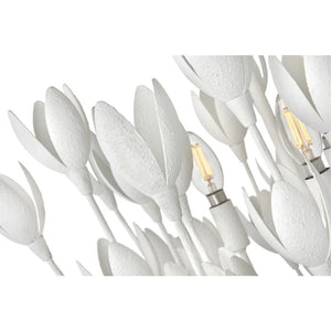 Flora 20" Three Lights Medium Convertible Semi-Flush Mount, Textured Plaster