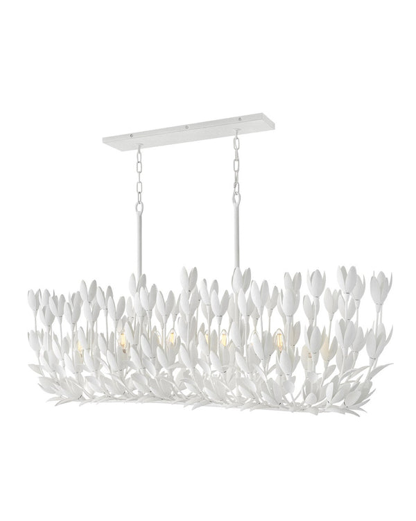 Flora 60" Ten Lights Large Linear, Textured Plaster