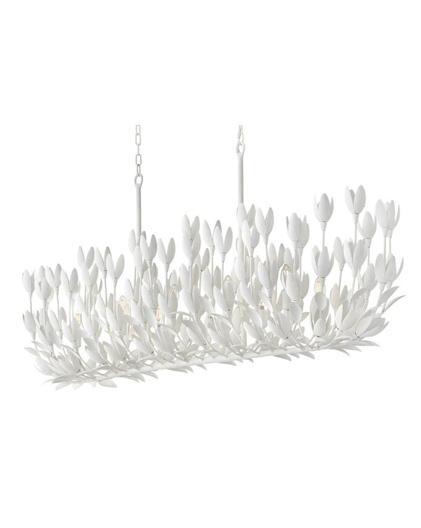 Flora 60" Ten Lights Large Linear, Textured Plaster