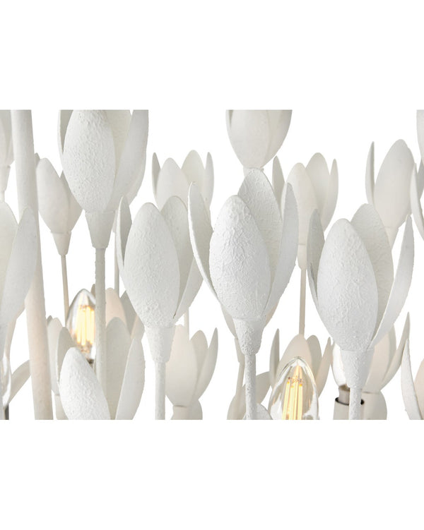 Flora 60" Ten Lights Large Linear, Textured Plaster