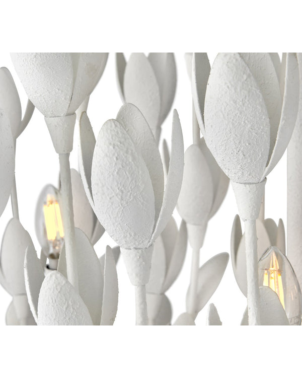 Flora 60" Ten Lights Large Linear, Textured Plaster