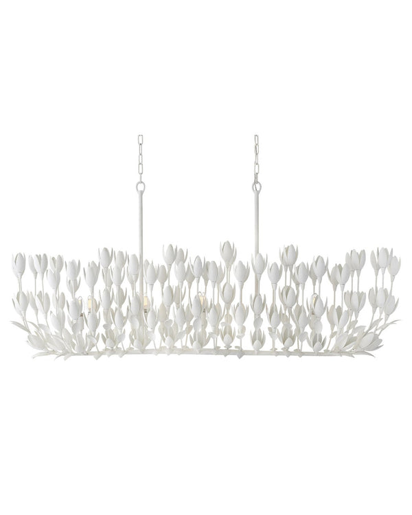 Flora 60" Ten Lights Large Linear, Textured Plaster