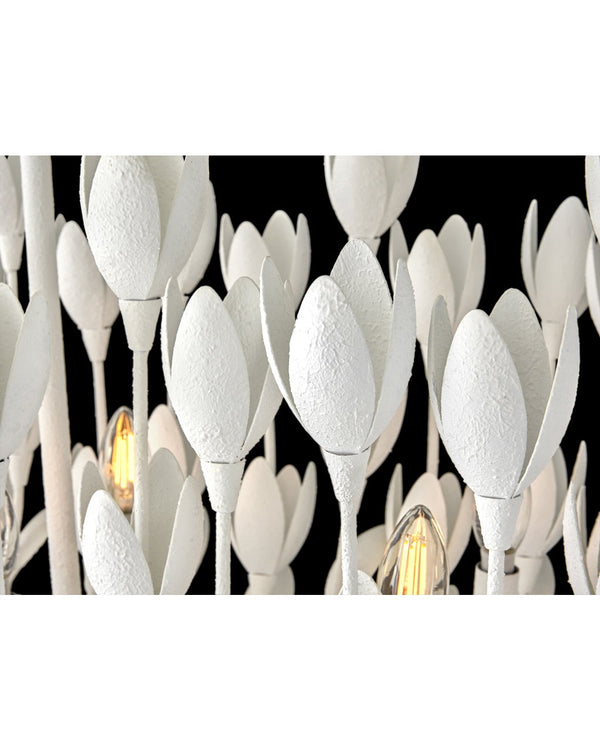 Flora 60" Ten Lights Large Linear, Textured Plaster