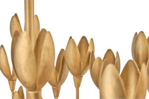Flora 26" Six Lights Medium Multi Tier Chandelier, Burnished Gold