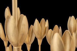 Flora 26" Six Lights Medium Multi Tier Chandelier, Burnished Gold