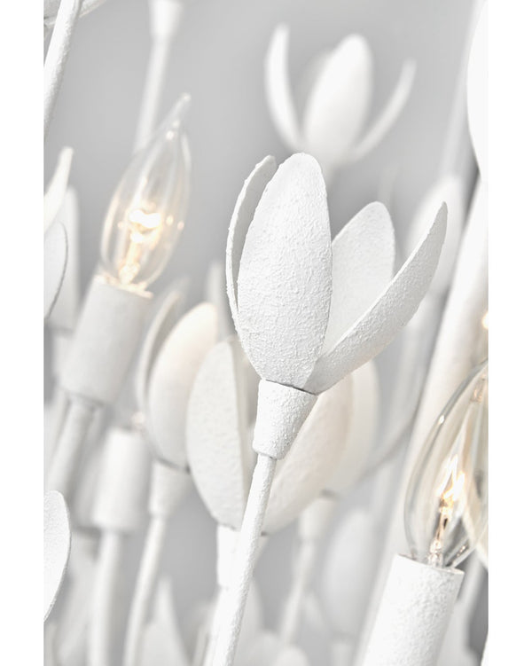 Flora 26" Six Lights Medium Multi Tier Chandelier, Textured Plaster