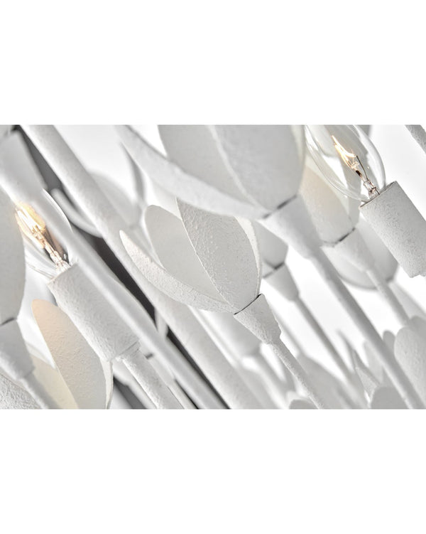Flora 26" Six Lights Medium Multi Tier Chandelier, Textured Plaster