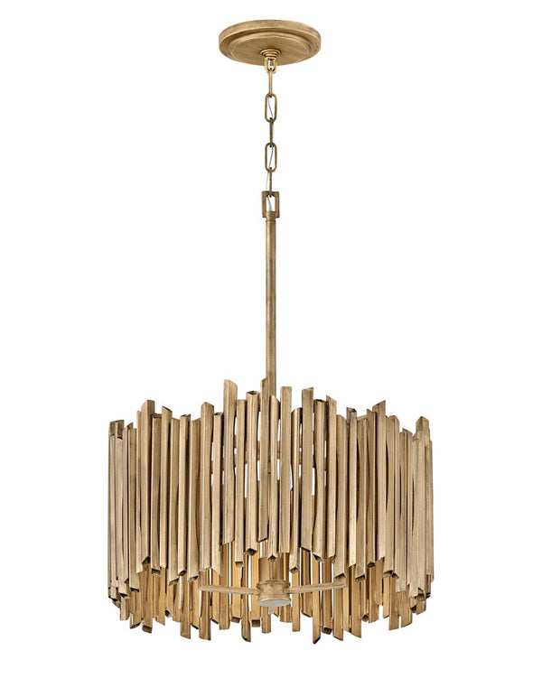 Roca 20" Three Lights Large Convertible Pendant, Burnished Gold