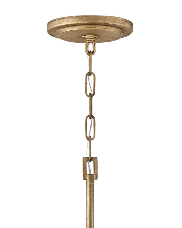 Roca 24" Five Lights Medium Drum Chandelier, Burnished Gold